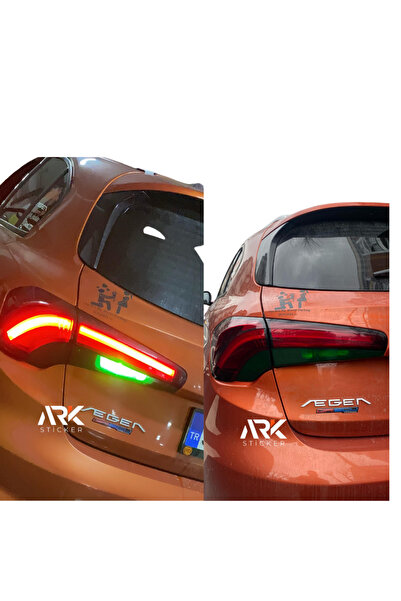 Fiat Egea Sedan Ve Cross Arka Far Sticker Set Yeşil
