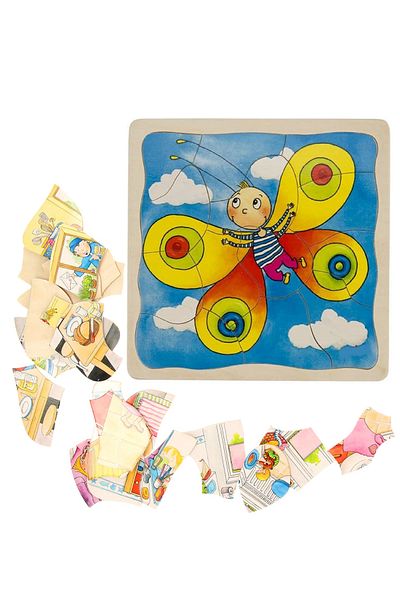 Hyd Wooden Butterfly Puzzle Jigsaw Bultak Educational Toy