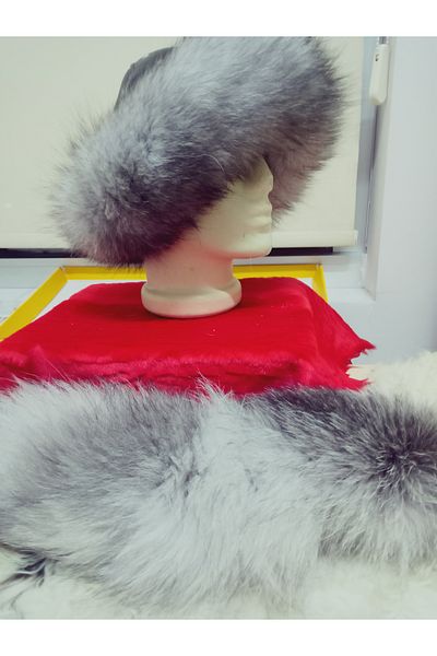 hoaryage Attachable Tailed Wolf Lint Börk Heart Hat