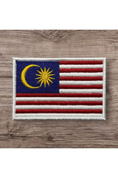 Ex Patch Patch Broderie Drapelul Malaeziei 8 X 5 Cm