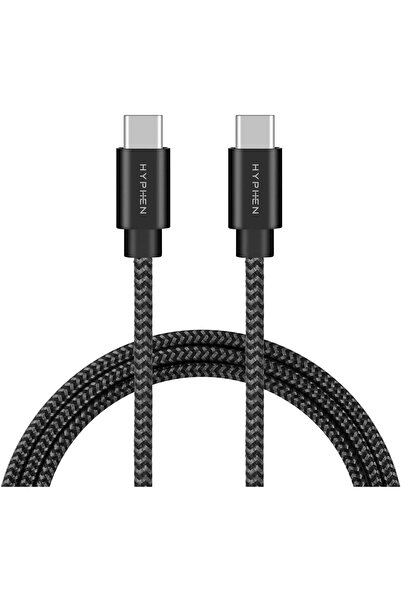 HYPHEN كابل شحن سريع من Type C إلى Type C بقوة 60 وات - 2 متر