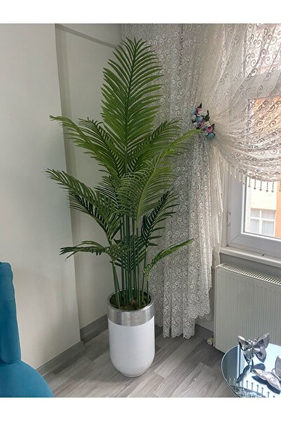 İremÇiçekçilik Yapay Çiçek Uygula Yapay Ağaç Salon Çiçeği 210 Cm 18 Yaprak