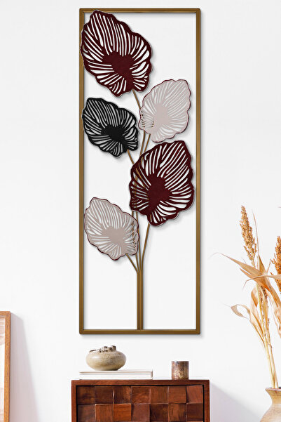 ENZODEKOR Umut Metal Duvar Tablosu, Metal Çiçekli Duvar Dekorasyonu, Otel Ev Ofis Duvar Süsü