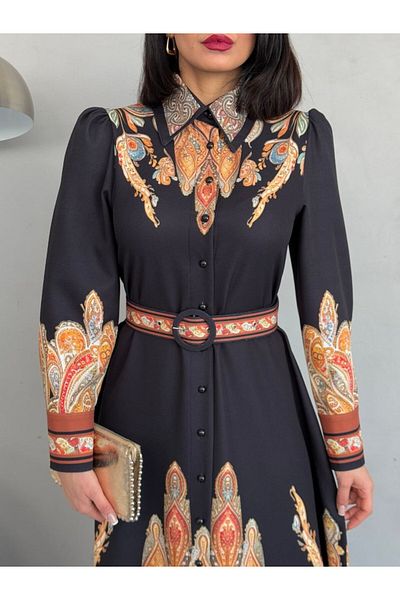 suphias Atlas Fabric Dress (BELT INCLUDED)