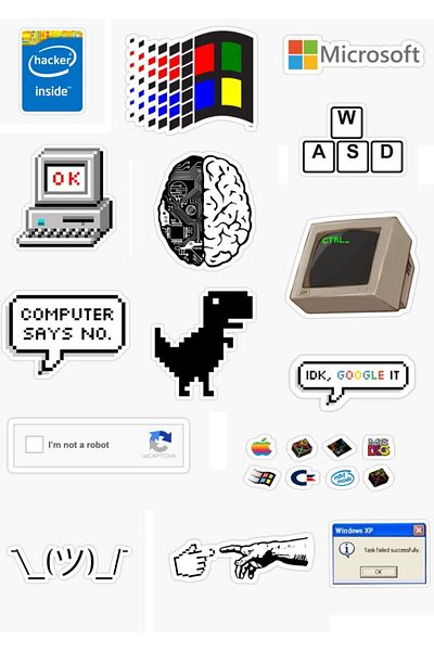 Major Selection Σετ αυτοκόλλητων Nostalgic Computer - Old Special Design με 15 τεμάχια