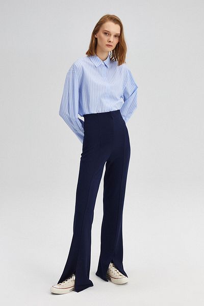 Touché Privé Steel Trousers - Slit Detail