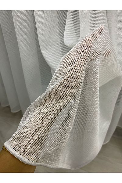 İNCİLİFE 4001 Heavy Gramaged Modern Ecru Tul Curtain 1/2,5 Medium Normal Battery