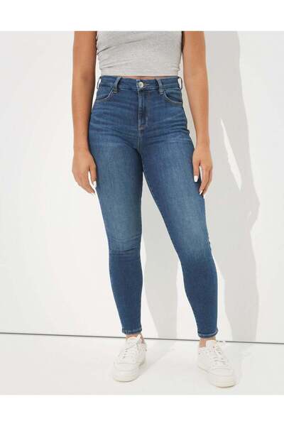 AMERICAN EAGLE بنطلون جينز ضيق بخصر مرتفع من AE Ne(x)t Level