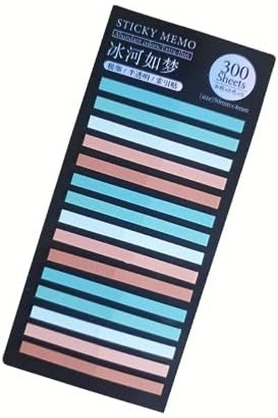 STOREMAX Mu-Artshop Post-It Sticky Notes Transparent Color Sticky Postit Note Paper Label Short Strip