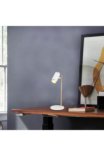 STOREMAX Chicshopx Vitale White-Antique Lacquer Table Lamp 1Xgu10 Star Shop Trend 529847