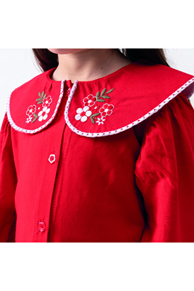 NORAMİNİMA Girl's Set with Embroidery Detail