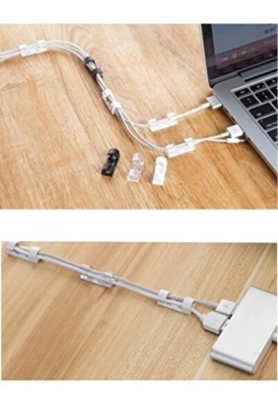 Kitchen Beauty Kablo Sabitleyici Klipsler 20 Adet Kablo Düzenleyici Duvar Fayans Cam Kablo Tutucu Yapışkanlı Klips