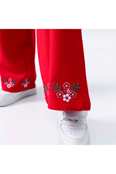 NORAMİNİMA Girl's Set with Embroidery Detail