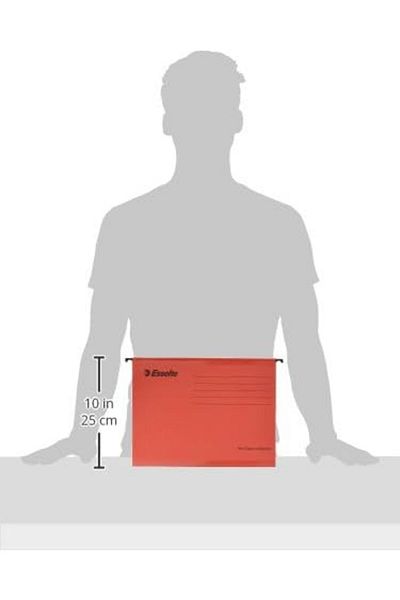 STOREMAX Red A4 Shaped File Set, 25 Grain, Tabs Included - 90316 646268