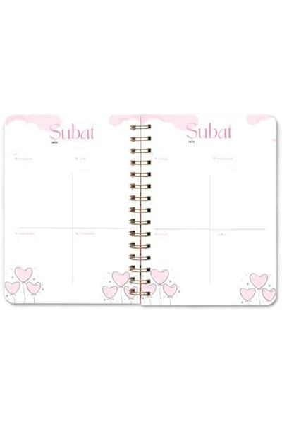 STOREMAX A5 Daisy Agenda 15X21 cm with 105 Stickers, 646268   Elastic