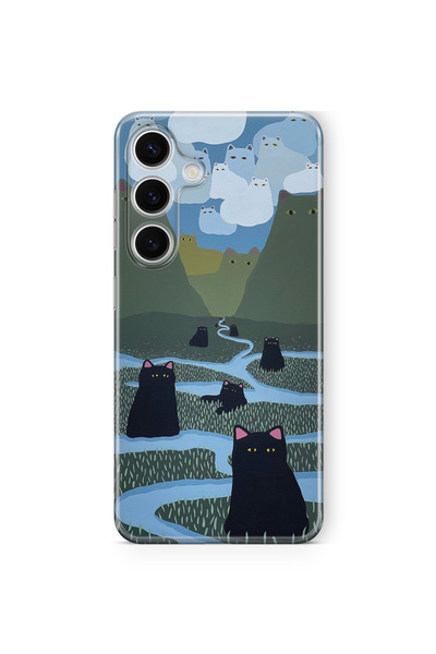 Multitronic Samsung Galaxy S23 Compatible Cats in the Valley Design Printed T...