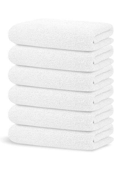 sethome collection Набір з 10 білих рушників з 100% бавовни, розмір 50x90 см, готельні рушники, білі рушники