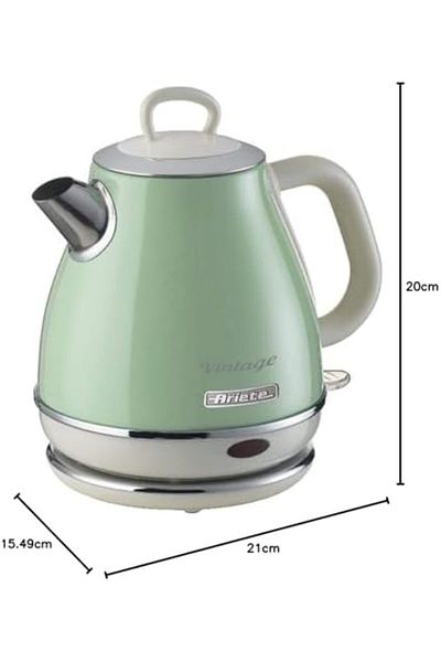 STOREMAX Sellbuystore Vintage Electric Water Heater 1 Liter Green 2868/04 - Stainless Steel, Retro Kettl