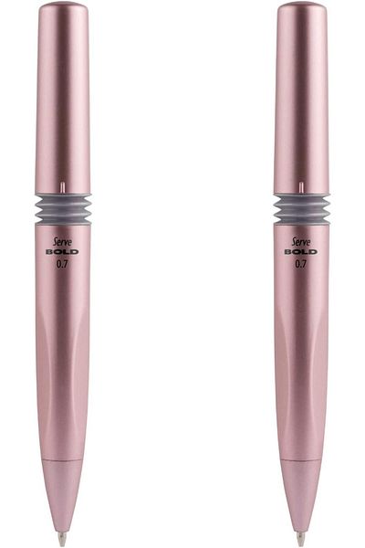 STOREMAX Network Bold Mechanical Cursun Pen 07mm Metallic Rose Set of 2 Art 1087243