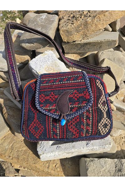 Wotrart Ethnic Patterned Strap Shoulder Bag Kilim Bag Messenger Bag Daily Bag