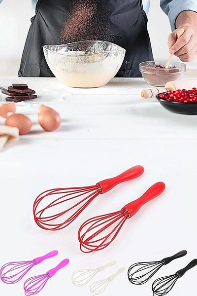 STOREMAX Svticaret 2-Pack Silicone Egg Pudding Sauce Creamchant Whisk Whisk Mhm 1053513