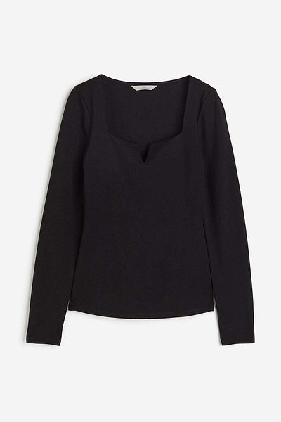 H&M Sweetheart-neckline top