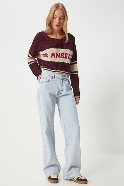 Lovelyİstanbul Jean largi cu picioare late ICE BLUE LUT0003
