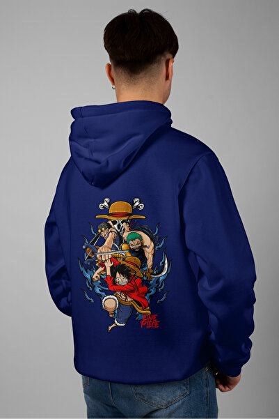 Zestia Hanorac unisex, cu imprimeu Anime One Piece pe spate, croială normală,...