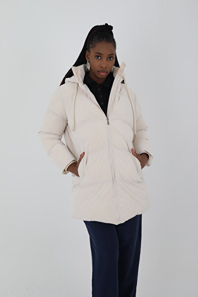 Viskosa Premium Quilted Long Anorak Coat
