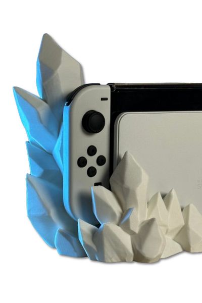 3D Brothers حامل قاعدة OLED لجهاز Nintendo Switch بتصميم كريستالي مع قاعدة ملحقات Nintendo