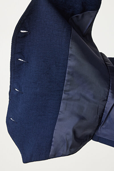 Lovelyİstanbul Синій V-подібний комір Літній жилет Ayrobin - Lto0007