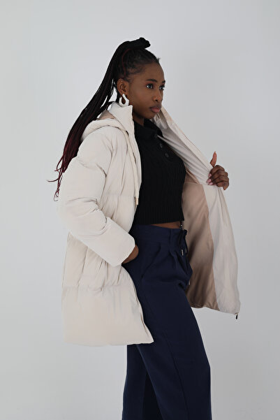 Viskosa Premium Quilted Long Anorak Coat