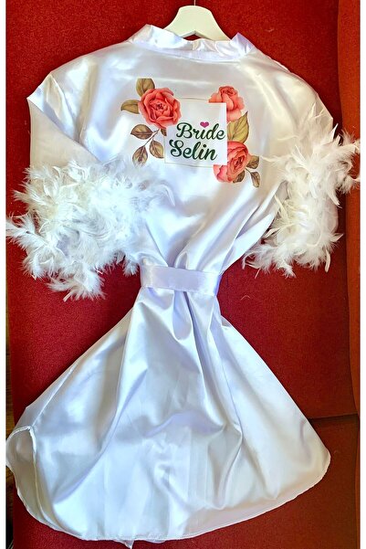 bridebyvictoria (Γράφουμε το όνομά σας) Φόρεμα νύφης με μανίκια με πούπουλα και φύλλο - To Be Bride