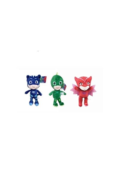 Toys Avm Pj Masks Pijamaskeliler Sevimli Peluş Oyuncak 3 Lü Set 18 Cm Gekko O...
