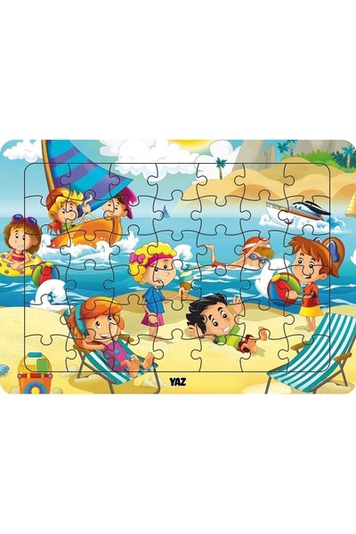 Utku Oyuncak Puzzle Frame with Coloring Medium Summer