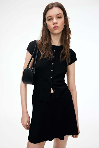 H&M Short-sleeved fine-knit cardigan