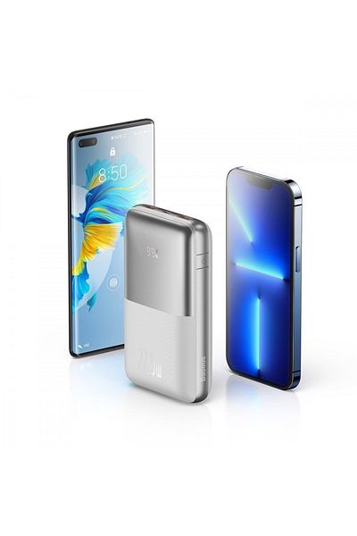 Baseus 20000.0 mAh USB C Portable Power Bank with Digital Display-20000 mAh with 1 USB C Port and 2 USB