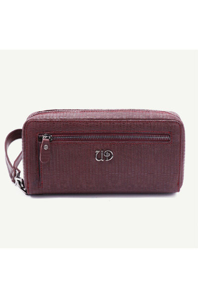 Uderra Leather Uderra Men's Genuine Leather Claret Red Portfolio Wallet - Bne...