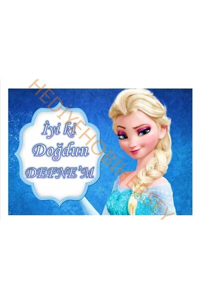 Yenilebilir Kağıt Wafer paper For Elsa Resimli Özel Yuvarlak Ve Kare Şekerli ...