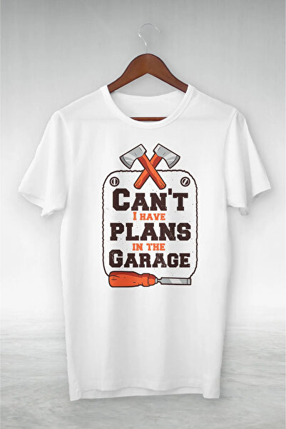 Wish BF Тениска с илюстрация на гараж - Не мога ли да имам планове?