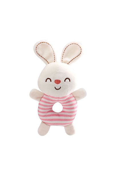Choice White New Baby Rattle Toys Cartoon Animals Plush Infant Hand Ring Bed Toys For Newborn 0-24 Months T