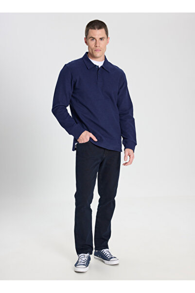 WRANGLER Lacivert Erkek Polo T-Shirt W242778410 Regular Polo T-Shirt