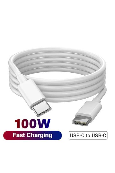 Choice كابل شحن سريع 1.5 متر 100 وات من نوع C إلى C، كابل شحن سريع 100 وات من نوع USB-C إلى USB-C، لهاتف Iphone 15 Pro Max وipad Air بطول 5 أمتار