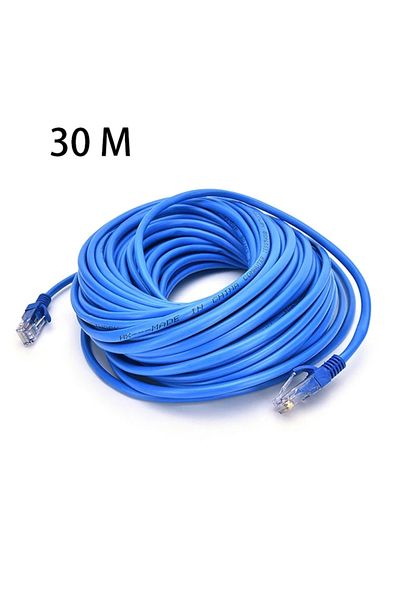 OLOEY كابل شبكة إيثرنت Cat5e بطول 30 مترًا، كابل Rj45 مقاوم للماء للاستخدام الخارجي، لكاميرات المراقبة CCTV وكاميرات IP