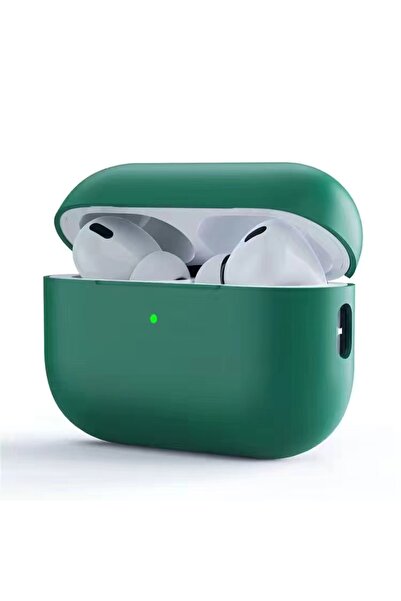 Choice غطاء باين نيدلز جرين لسماعات ايربودز برو 2 اللاسلكية بتقنية البلوتوث، غطاء سيليكون، غطاء منقسم