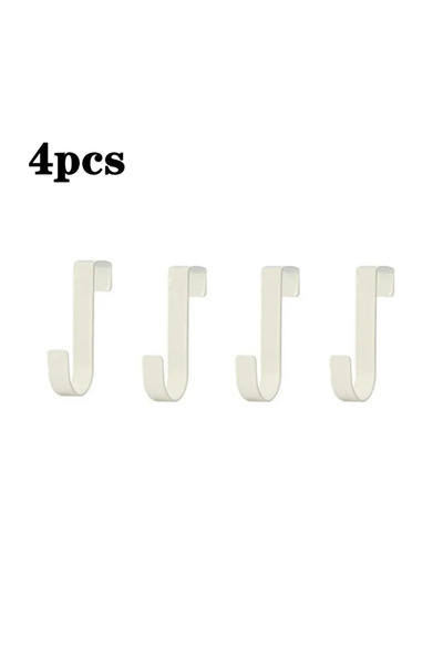 Choice White-4pcs Multi-purpose Hooks Kitchen Cabinet Door Back Hook Hanging ...