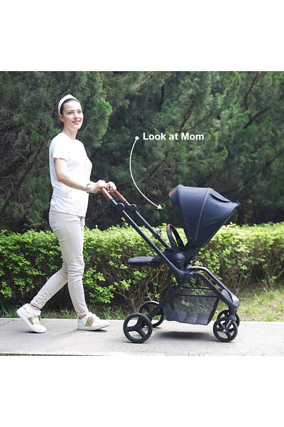 TEKNUM عربة أطفال سفر قابلة للعكس من تكنوم STROLL-1 - لون أسود