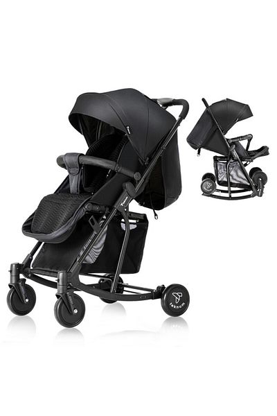 TEKNUM عربة أطفال 2 في 1 Glide - لون أسود