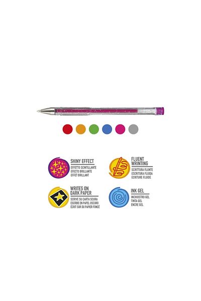CARIOCA Glitter Gel Pen 6 Colors/set