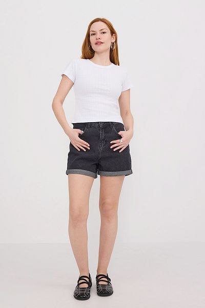 Addax Tricou cu mânecă scurtă cu gât crew P1633